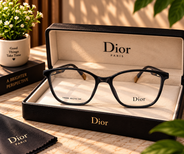 Dior Black & Cheetah Print Premium Eyeglasses Frame
