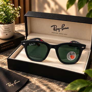 Ray-Ban Ferrari Polarized Matte Black Sunglasses